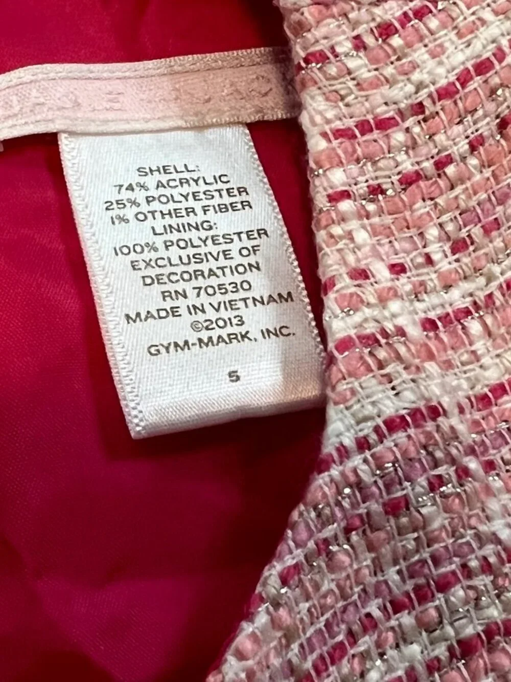 Janie and Jack Daring Sophistication Raspberry Pink Bow Boucle Girls Dress 5T